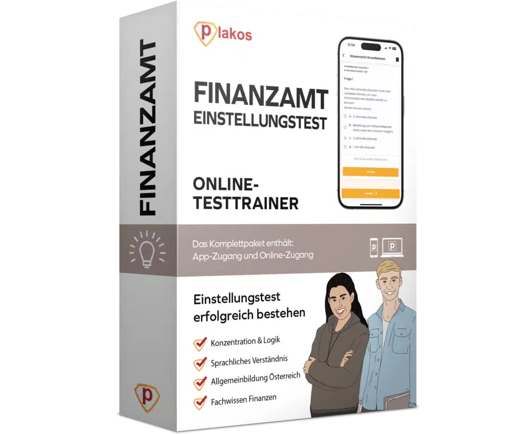 Finanzamt Oesterreich Einstellungstest Produktbox 2025